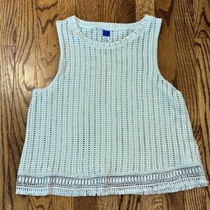 Old Navy Cream Cropped Ribbed Tank Top NWOT